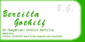 bertilla gothilf business card